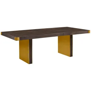 Selena Rectangular Dining Table, Chocolate Brown