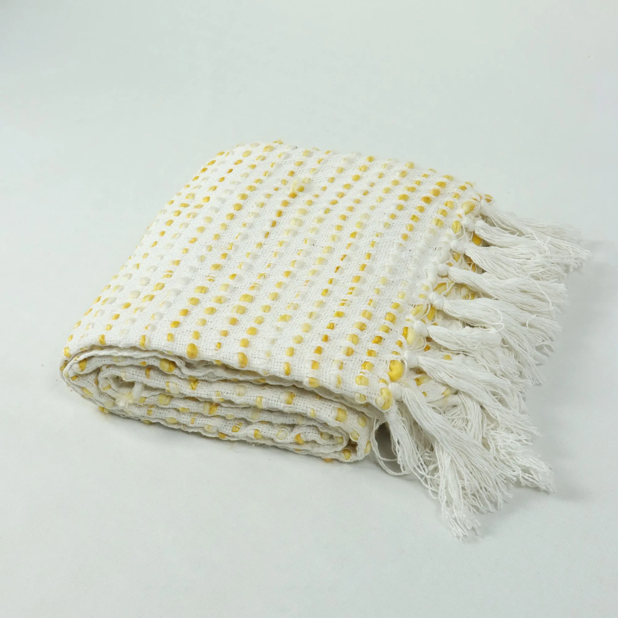 Soft Premium Cream Cotton throws For Sofas