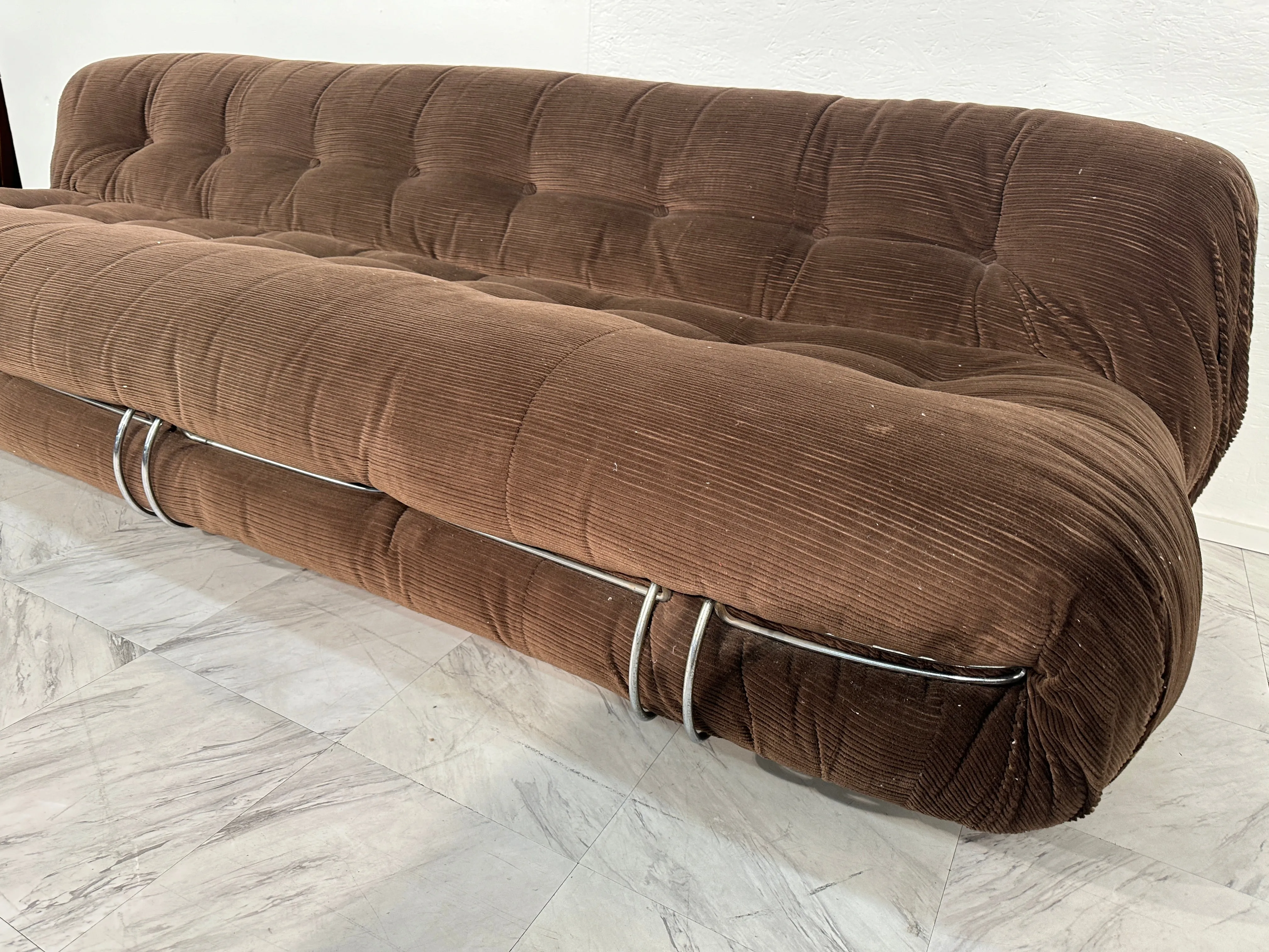 Soriana Sofa by Afra & Tobia Scarpa for Cassina, Original Fabric, Italy, 1970s