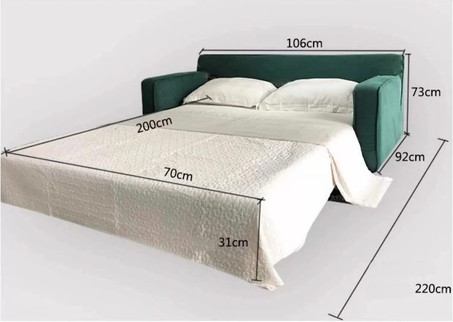 Tasha Foldable Sofa Bed with Mattress