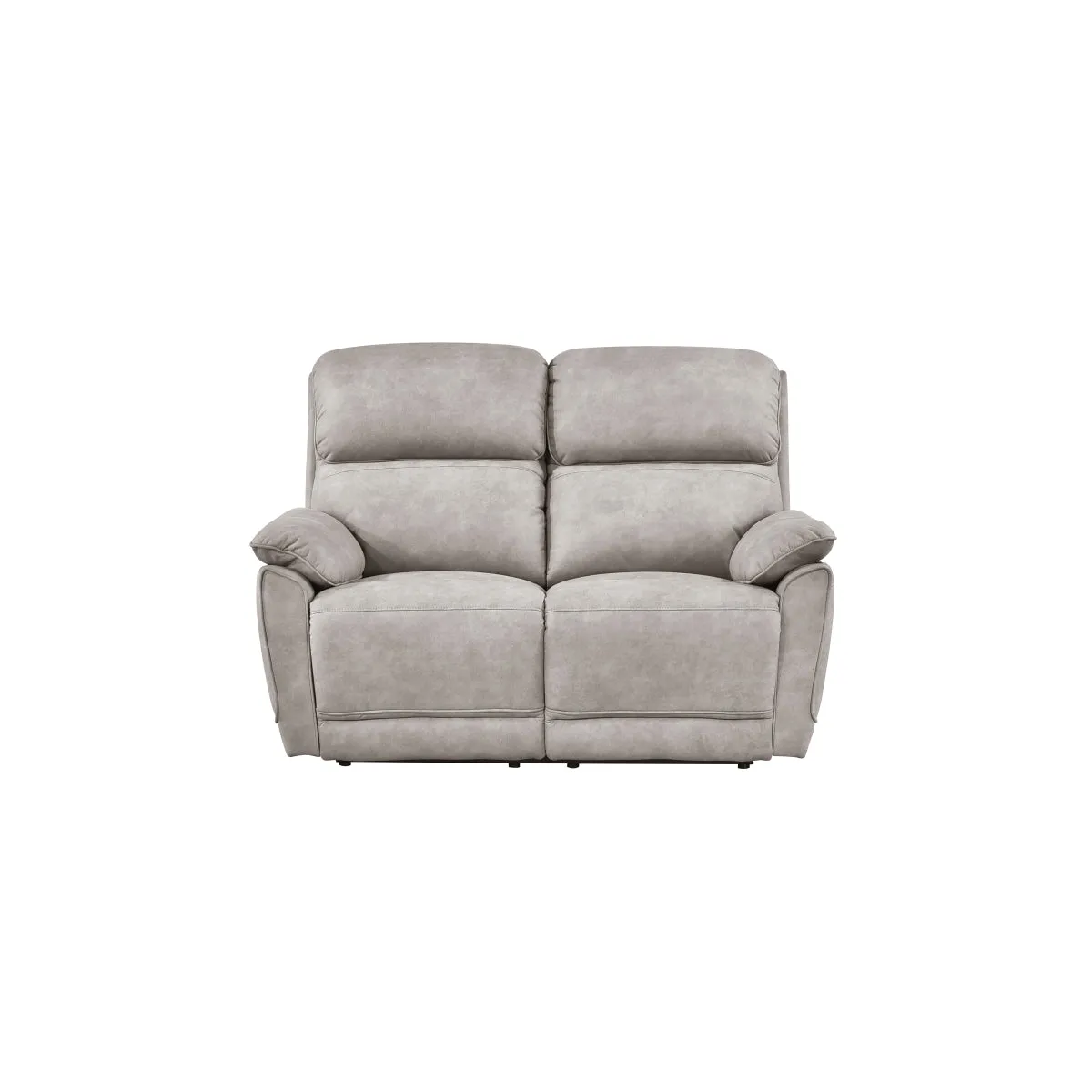 Taupe Double Reclining Loveseat with Pillow Armrests