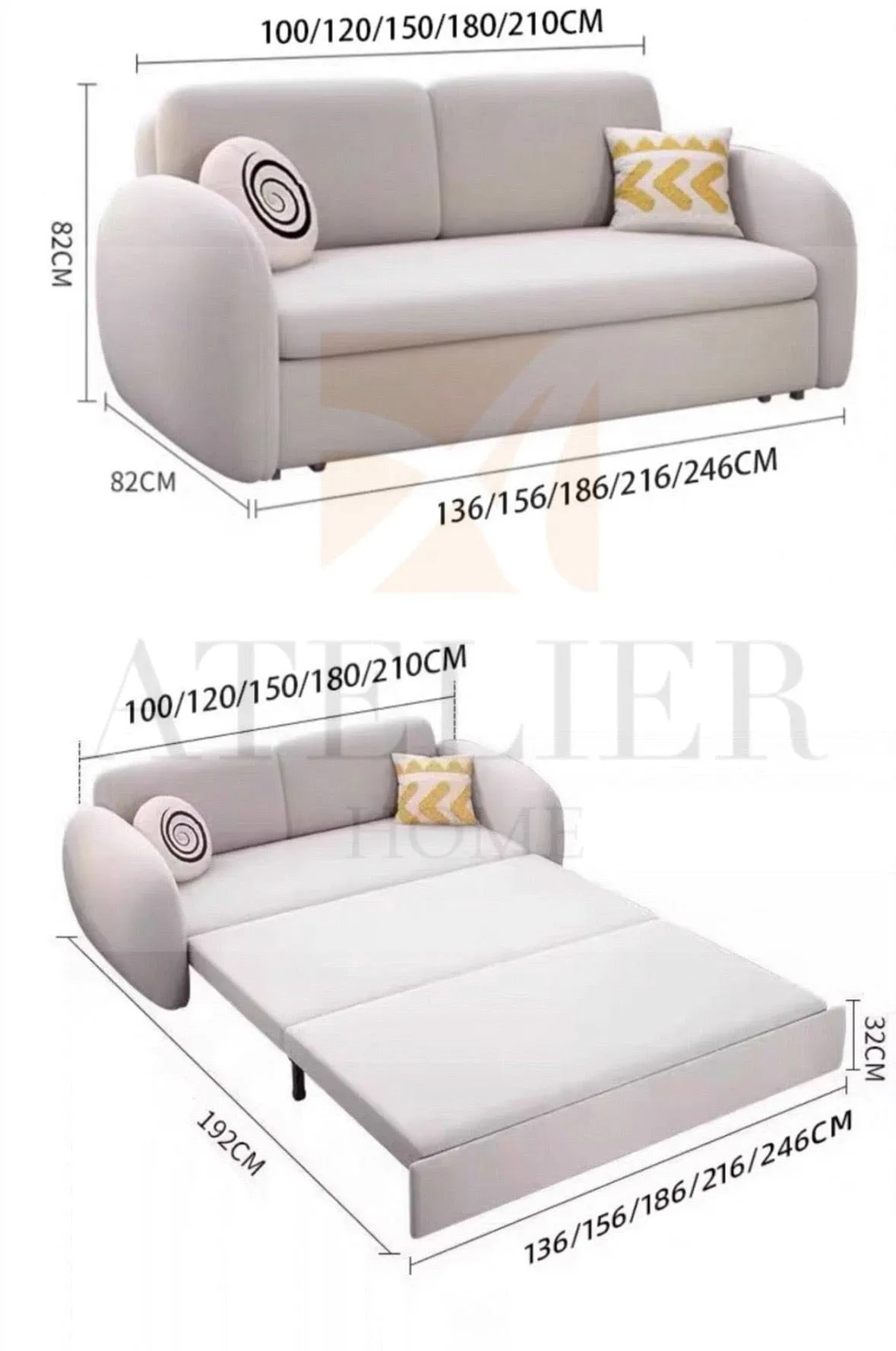 Taylor Scratch Resistant Storage Sofa Bed