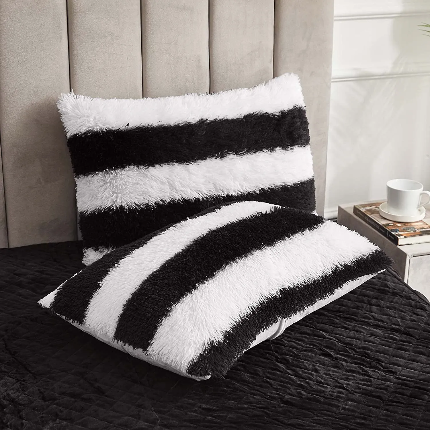 The Softy Black Stripe Bed Set