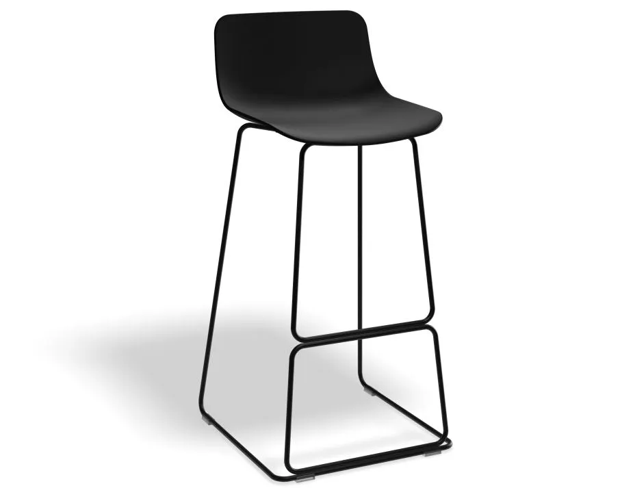 Umbria Stool - Black - Black Shell - 77cm Commercial Bar Height