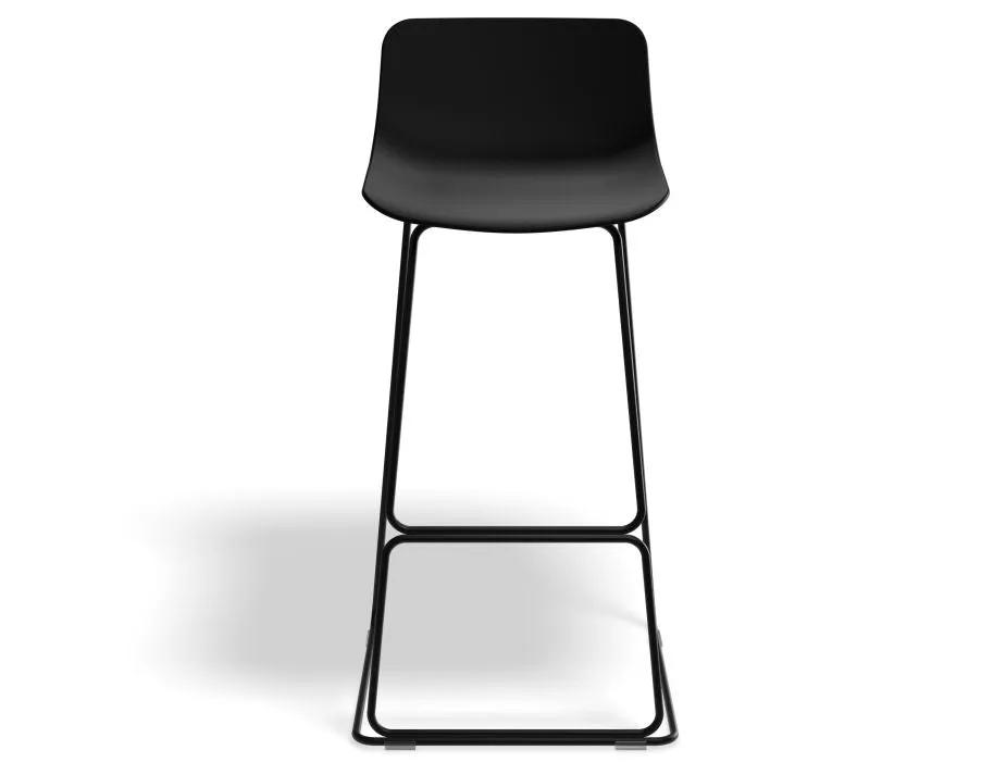 Umbria Stool - Black - Black Shell - 77cm Commercial Bar Height