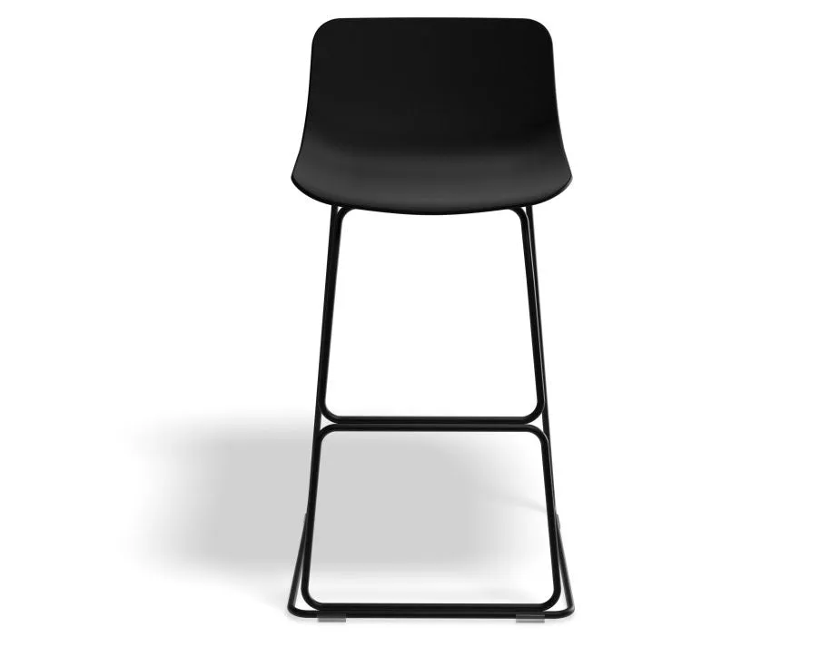 Umbria Stool - Black - Black Shell - 77cm Commercial Bar Height