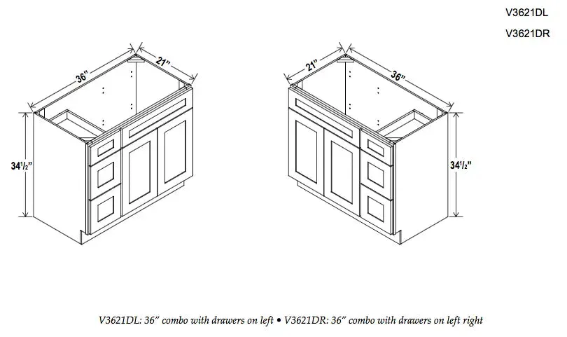 Vanity Combo Bases-Drawers - Ultimate