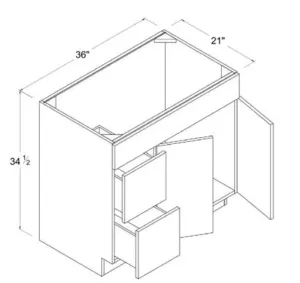 Vanity Combo Drawer Base Cabinet- Modern Lite