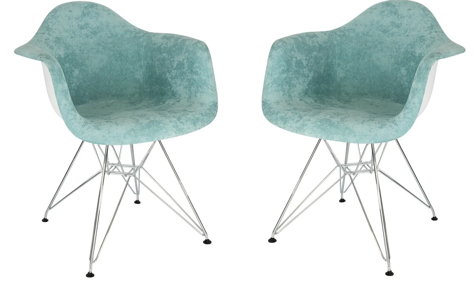 Willow Velvet Eiffel Metal Base Accent Chair Set of 2