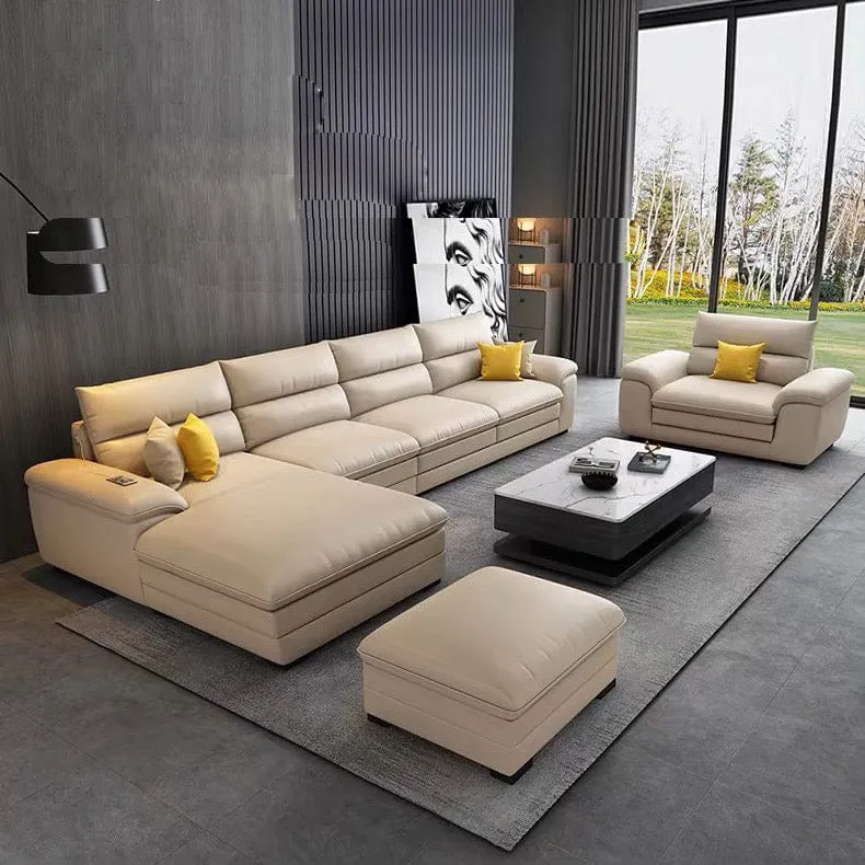 Winsley Leather Sectional Sofa