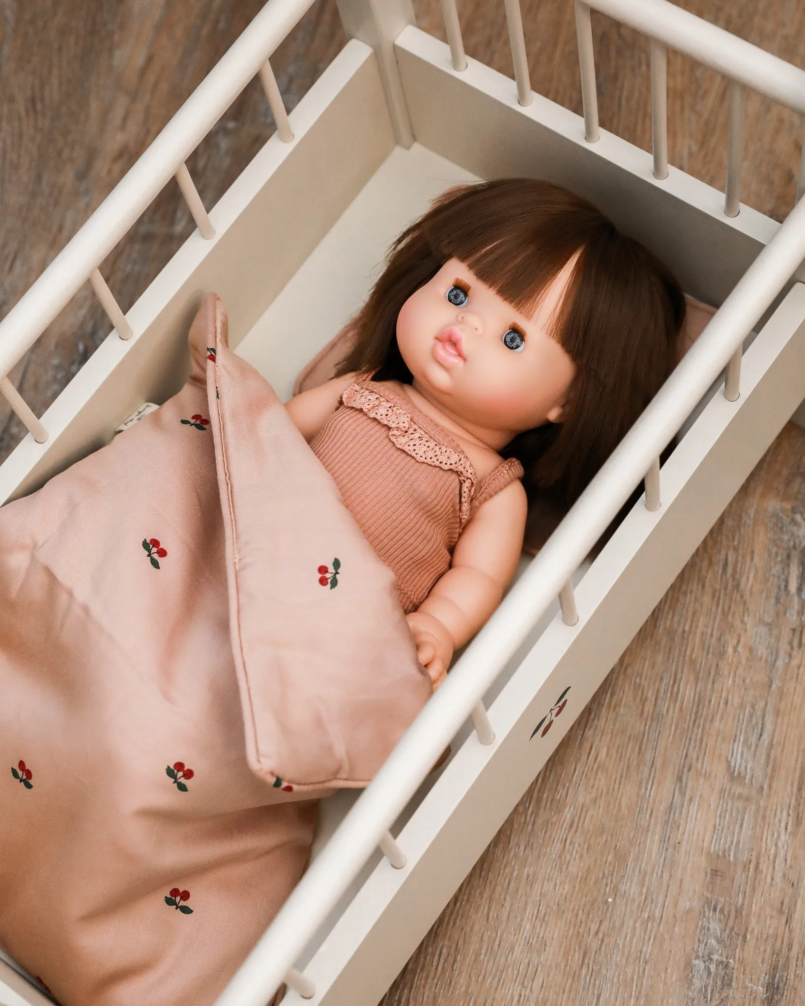 Wooden Doll Bed - Off White