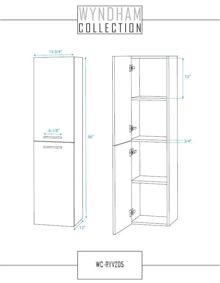 Wyndham Collection Amare Wall Cabinet - Espresso