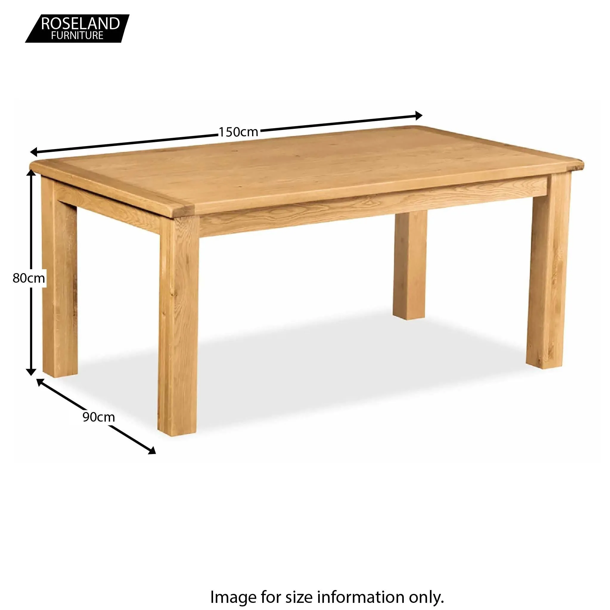 Zelah Oak 150cm Dining Table