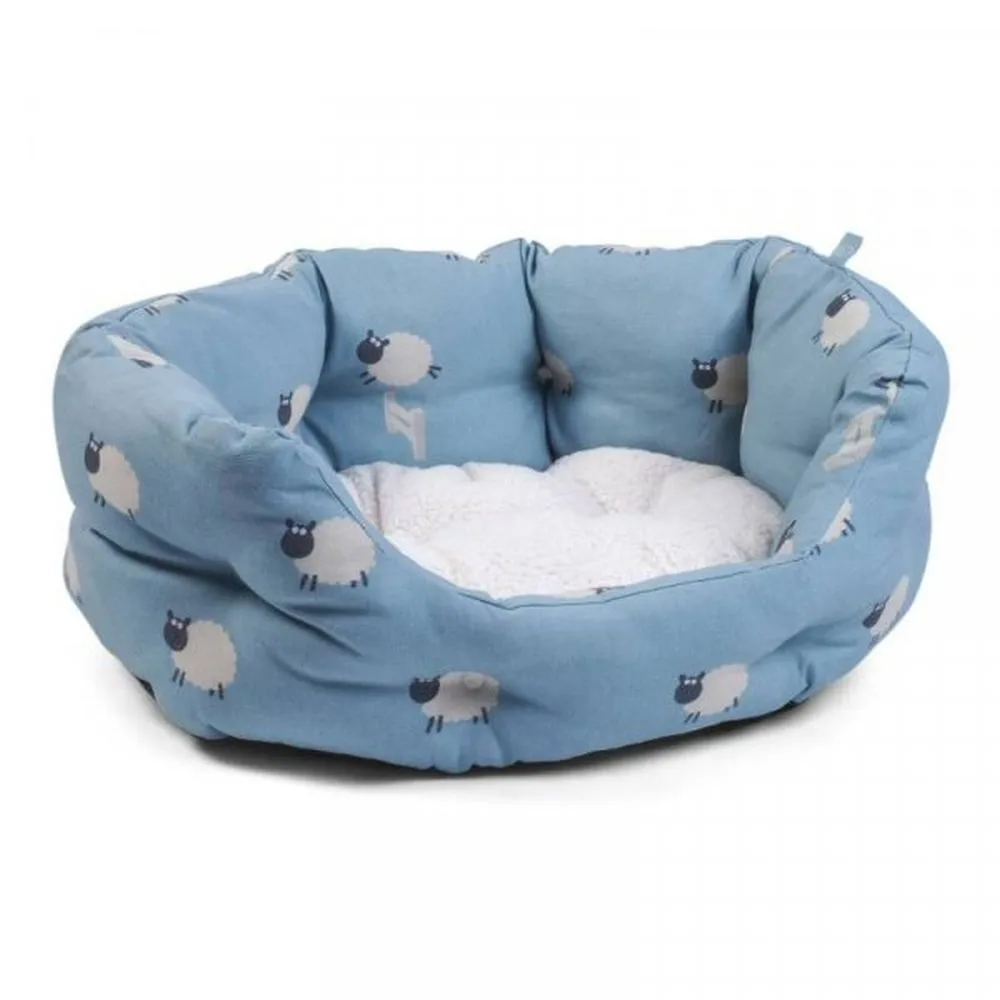 Zoon Oval Counting Sheep Pet Bed - X-large