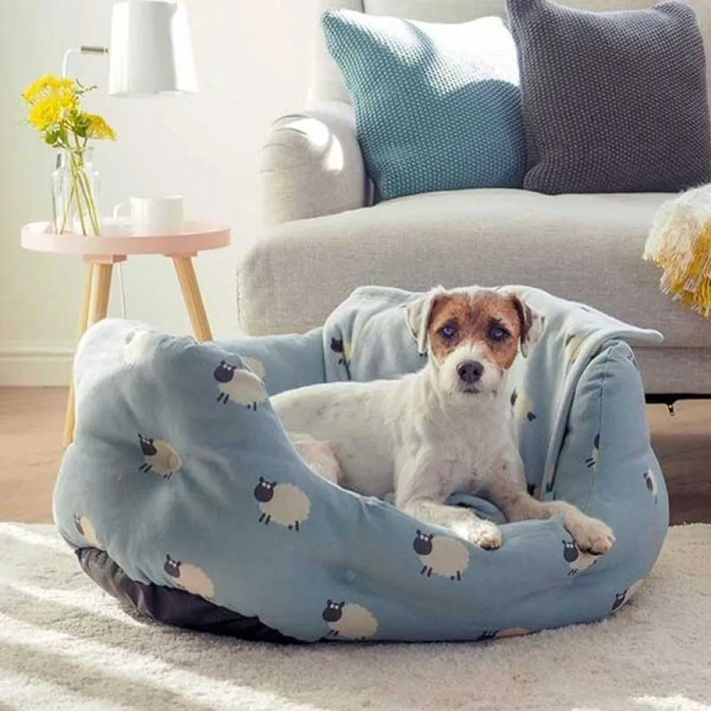 Zoon Oval Counting Sheep Pet Bed - X-large